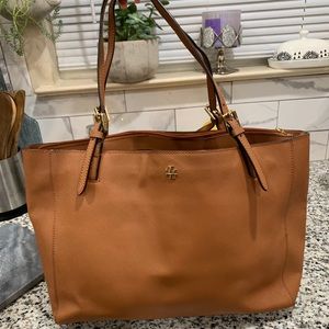 Tory Burch brown leather tote bag